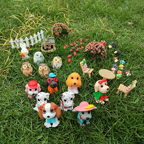 DRSUMLF Miniatur-Feengartenzubehör, Mini-Tiere, für Gartendekoration Cover