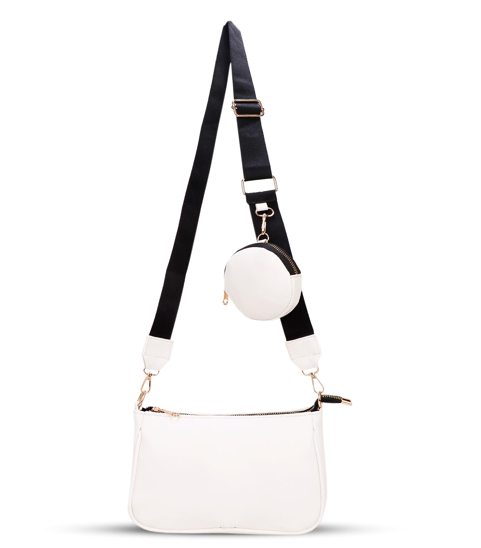 LEFFIS TRENDY DESIGN CROSS BODY SLING BAG FOR WOMENS AND GIRLS WITH SMALL COIN PURSE (CNB-001) (WHITE) (B0CM443ZZ5) Amazon Price History, Amazon Price Tracker
