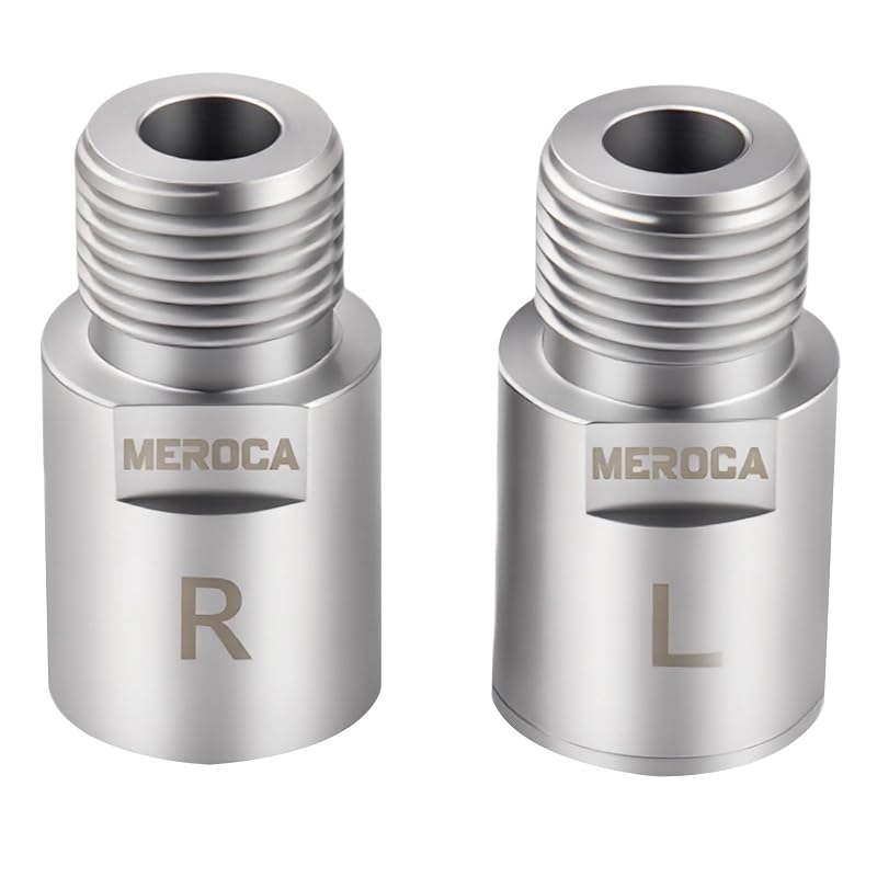 Extensores de Pedal para Bicicleta 9/16 pol. (14,3 mm), Aço Cromo-Molibdênio, Extensão de 20 mm, Prata, Kit com 2