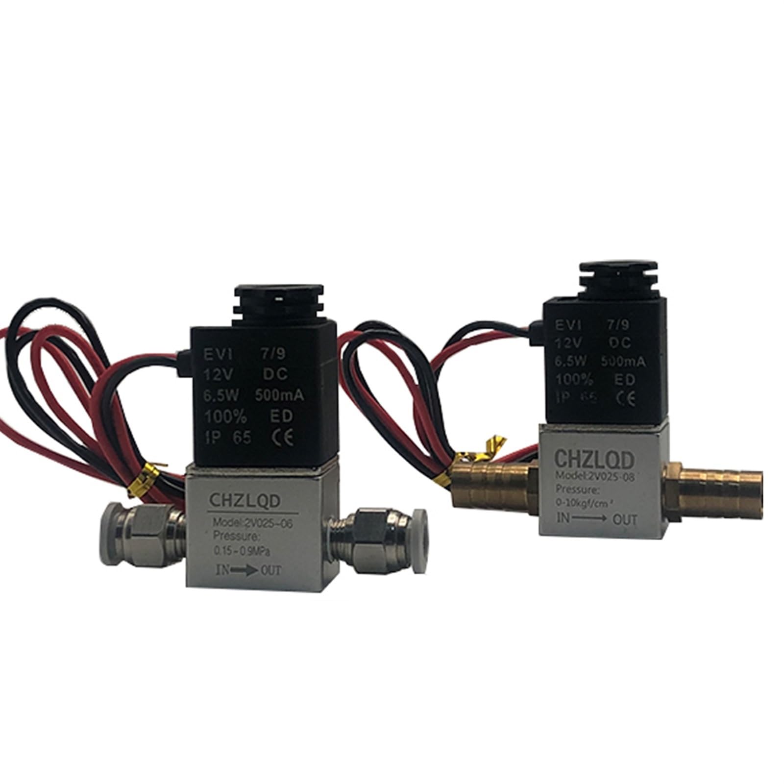 1 x zawór sprężarki, 1/4 cala, normalnie zamknięty, pneumatyczny, aluminium, 12 V, 24 V, 110 V, 220 V, napięcie powietrza, wody, oleju (biały 8 mm - 8 mm, AC 220 V)