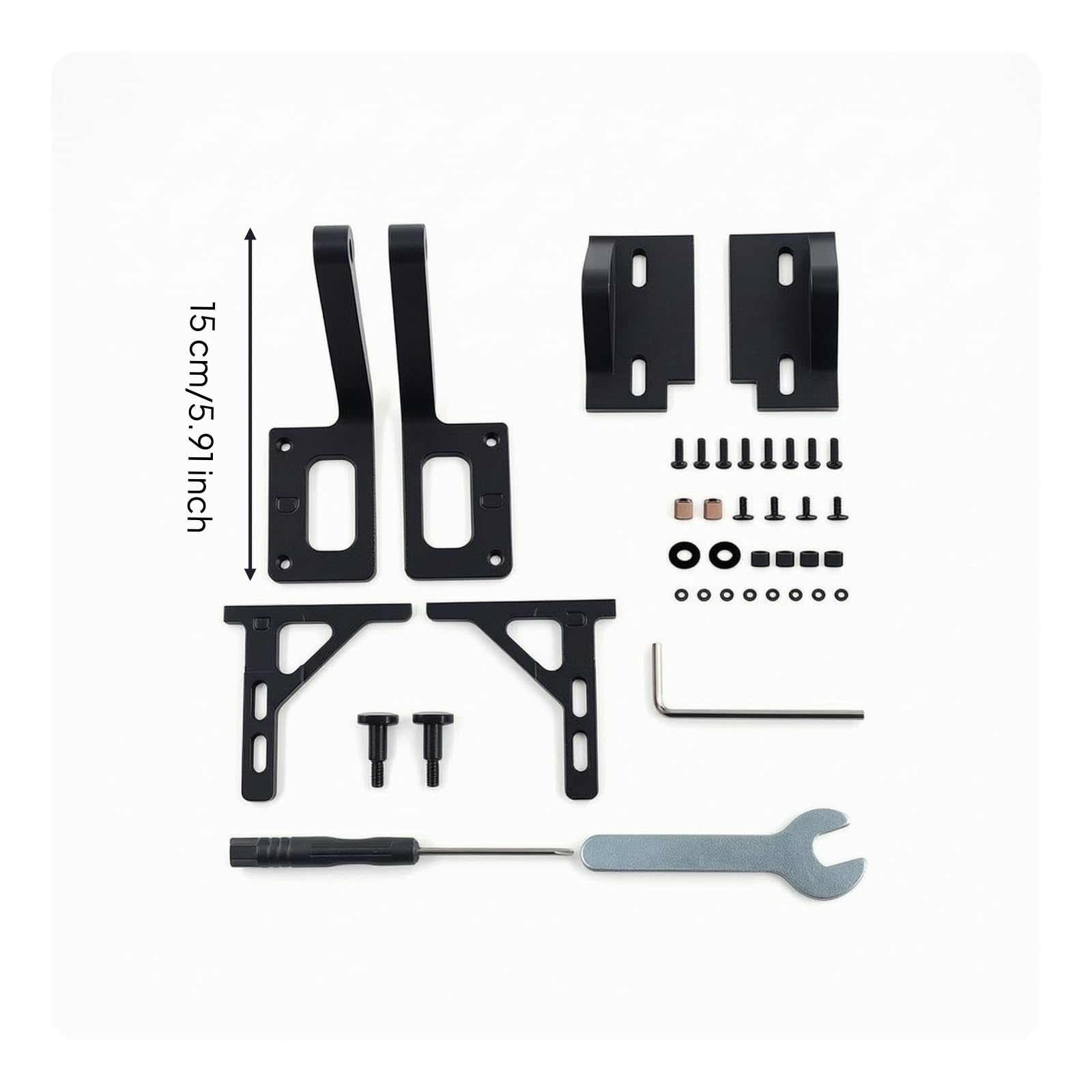 Harilla de Puerta Conjunto Kit de Placa de Diseño Mecanizado CNC con Acabado Mate Resistente al Desgaste y Ajuste Preciso Adecuada para Puertas de Envolvente U1 y Gabinetes de Equipos
