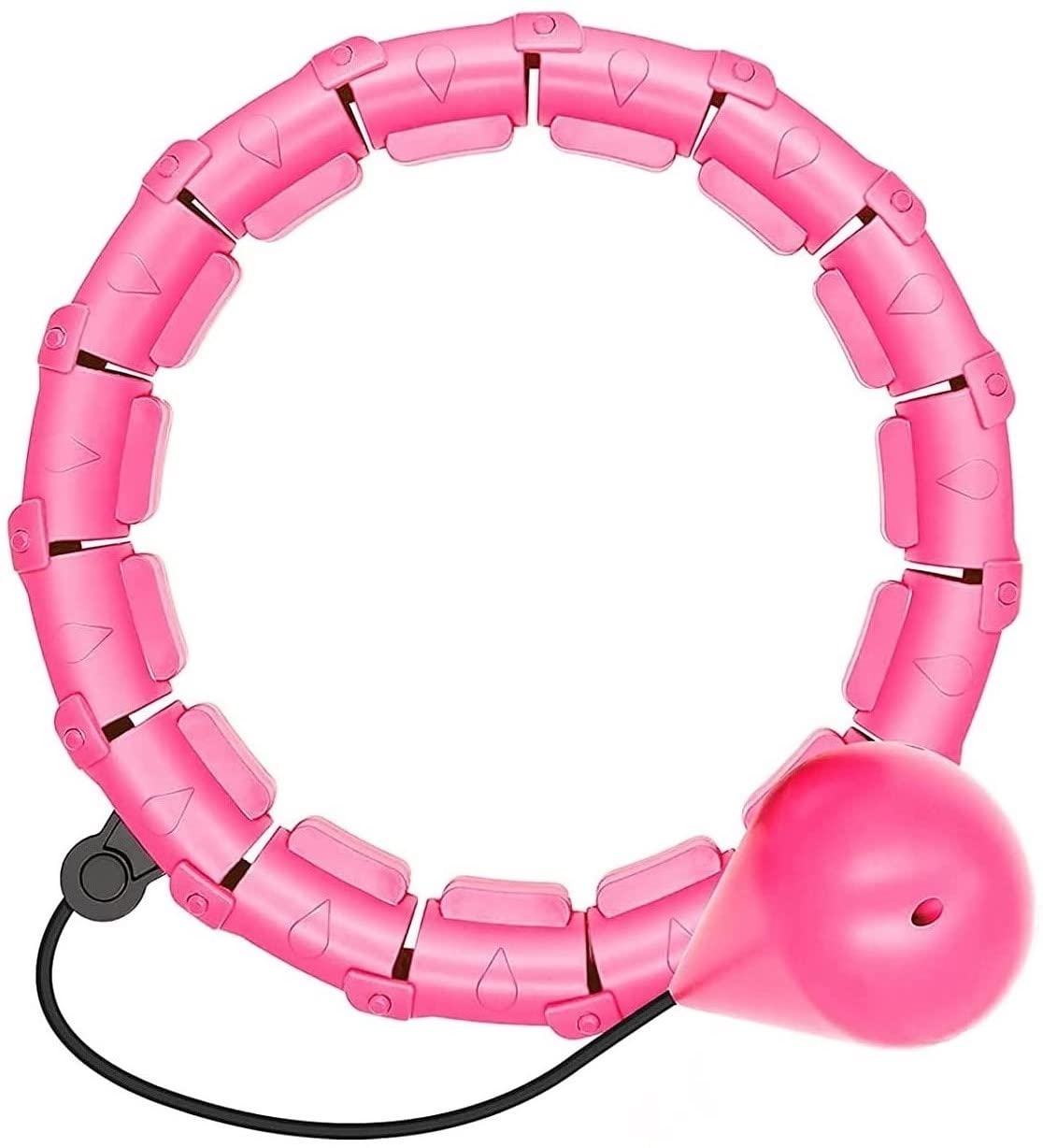 HOMCHEK Ważona inteligentna hula hop hula hop dla dorosłych i dzieci 2 w 1 brzuch fitness ćwiczenia masaż 24 odpinane węzły regulowane nieopadające hula hop hop