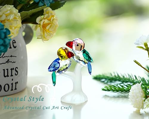 Miniatura 4 de H&D HYALINE & DORA Figuras de pájaros de cristal, coleccionables, arte de cristal, decoración de mesa, decoración de mesa para el hogar, caja de