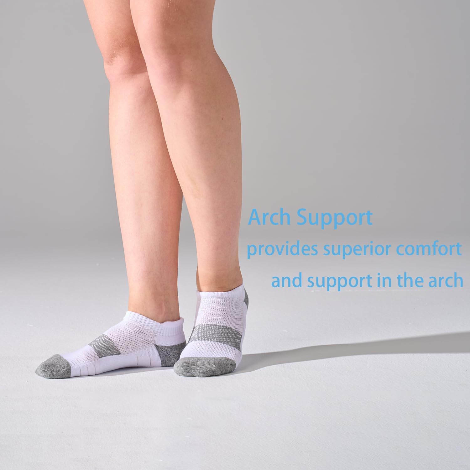8 Pairs Running Ankle Socks Low Cut Cushioned Athletic Socks For Women and Men - Image 5