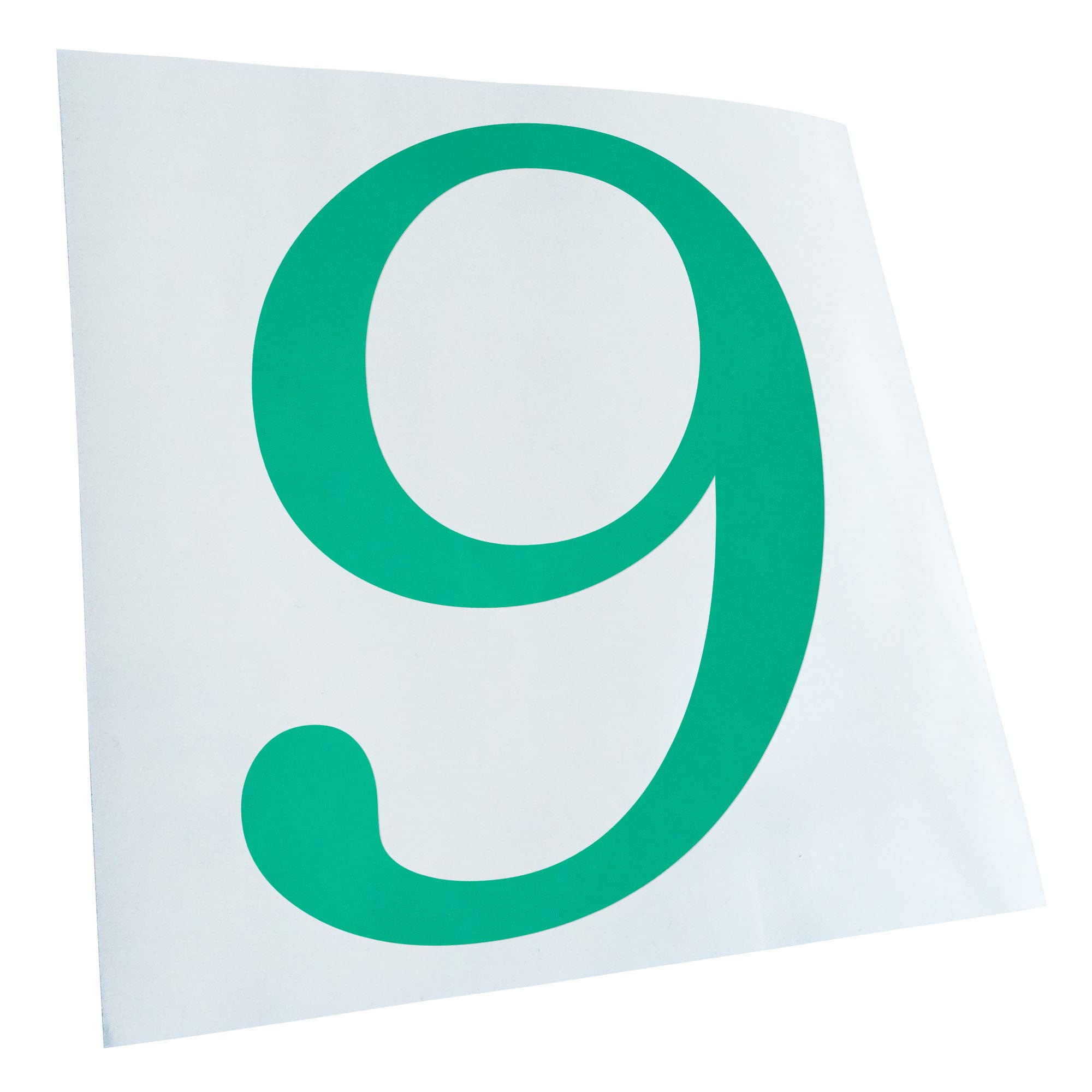 Kiwistar - Car Sticker - Turquoise - 40 x 32 cm Number 9 - Numbers - Rear Window Car Sticker Weatherproof for Car Truck Moped Truck - Sticker Exterior Self-Adhesive Tuning Accessories for Window