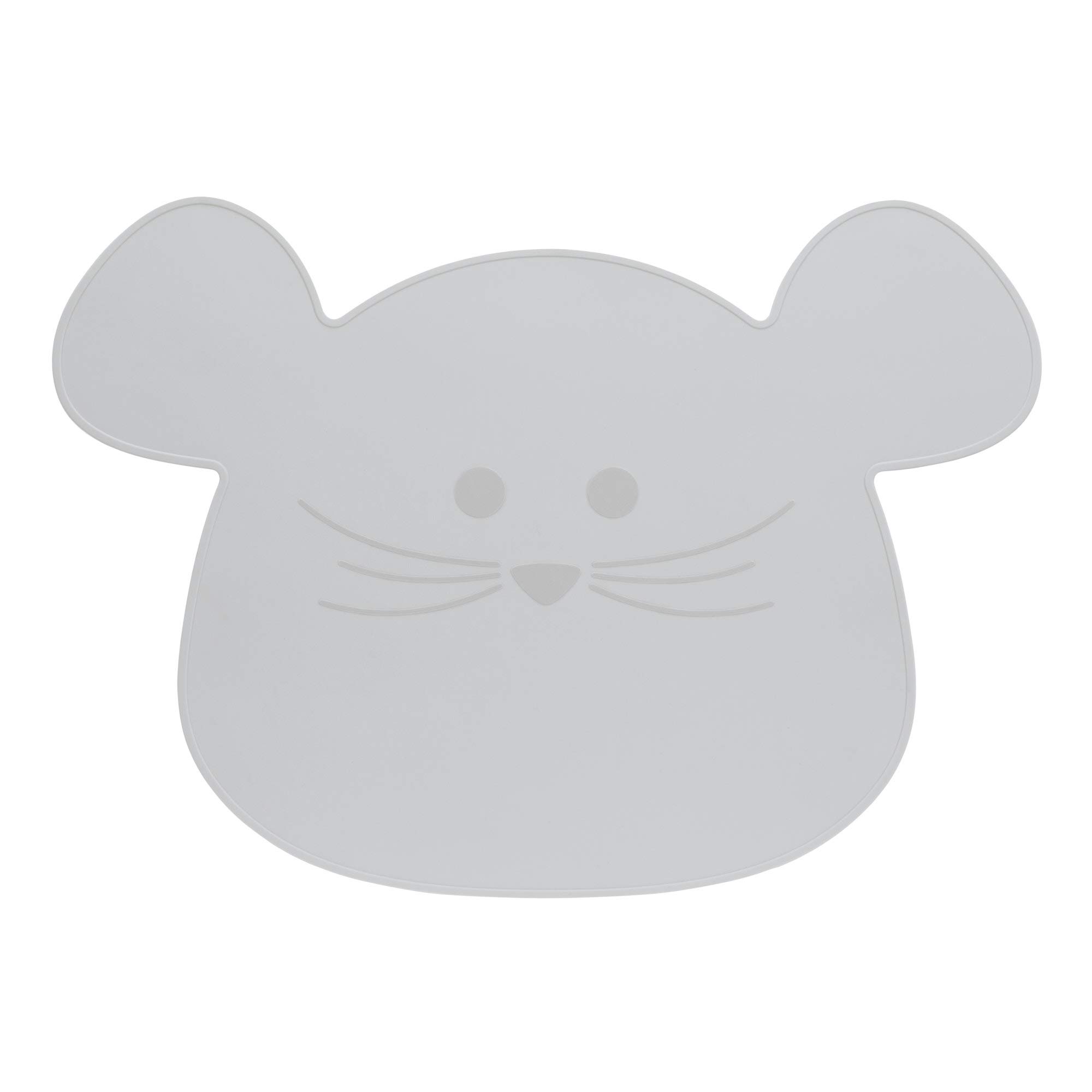 LÄSSIG Set de table en silicone/Little Chums Souris gris