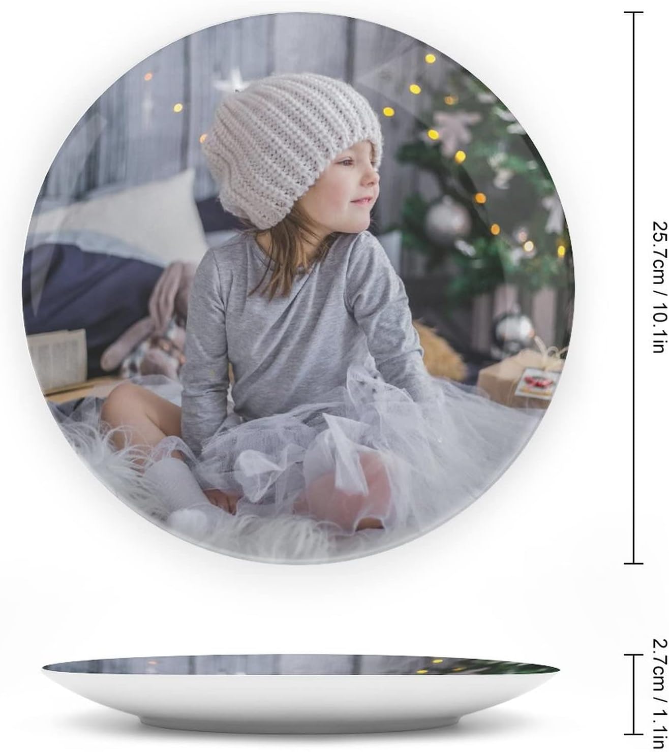 Custom Decorative Ceramic Plates With Photo/Image/Text,Personalized Round Porcelain Ceramic Plate,For Events,Dinner Parties,Weddings,Catering 10 inch