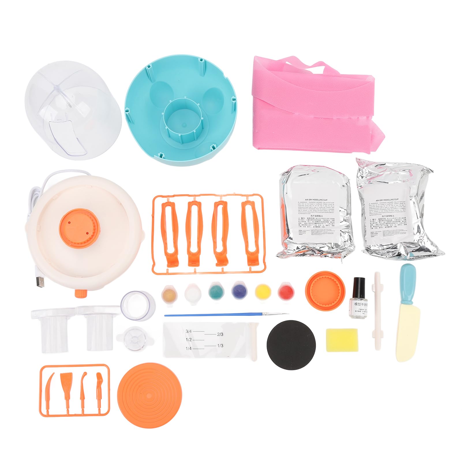 Amazon.co.jp: キッズ陶芸ホイールキット ソフト粘土とツール付き 電動