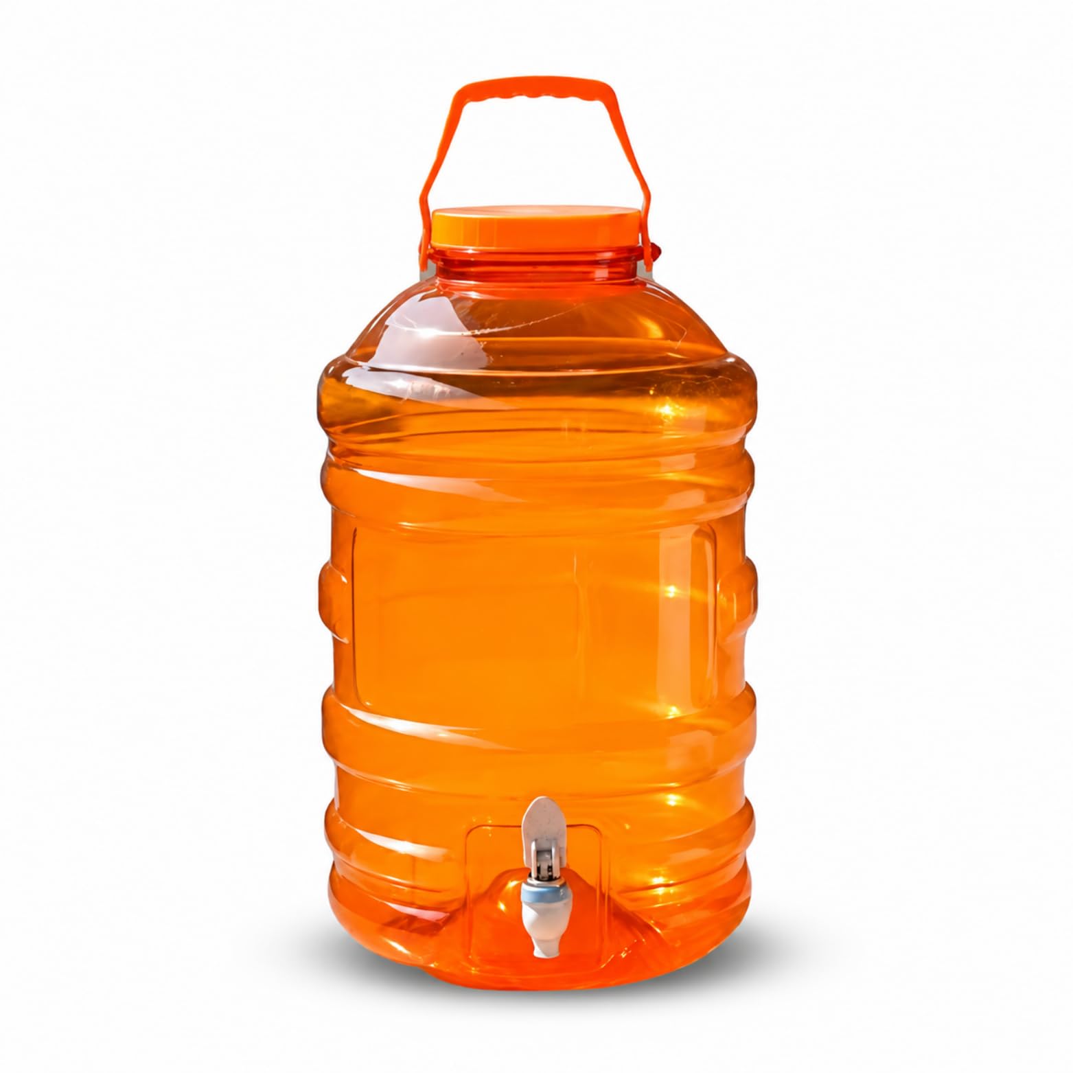 PLAMO Water Dispenser Jar with Tap | BPA Free Plastic Water Storage Container | Leak-Proof Portable Water Jug for Home, Office, Kitchen, Camping & Outdoor Use | Assorted Colors (Orange)-picture-28