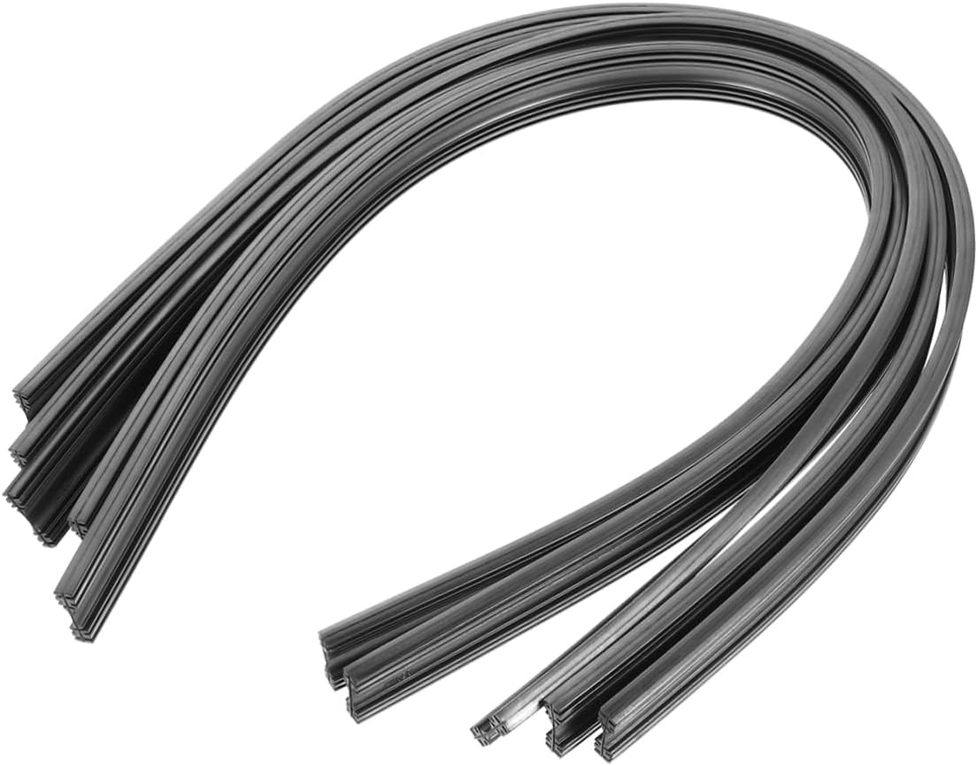 GLEAVI 5Pairs Frameless Wiper Blade Refills Insert Rubber Strips for Cars Fit Windshield Wiper Replacement Strips Easy Installation Optimizes Visibility Rainy