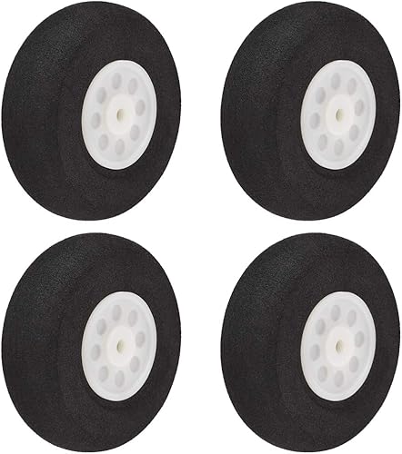 uxcell Ruedas de avión RC - 4 ruedas de esponja de avión RC de 2 pulgadas x 0.11 pulgadas