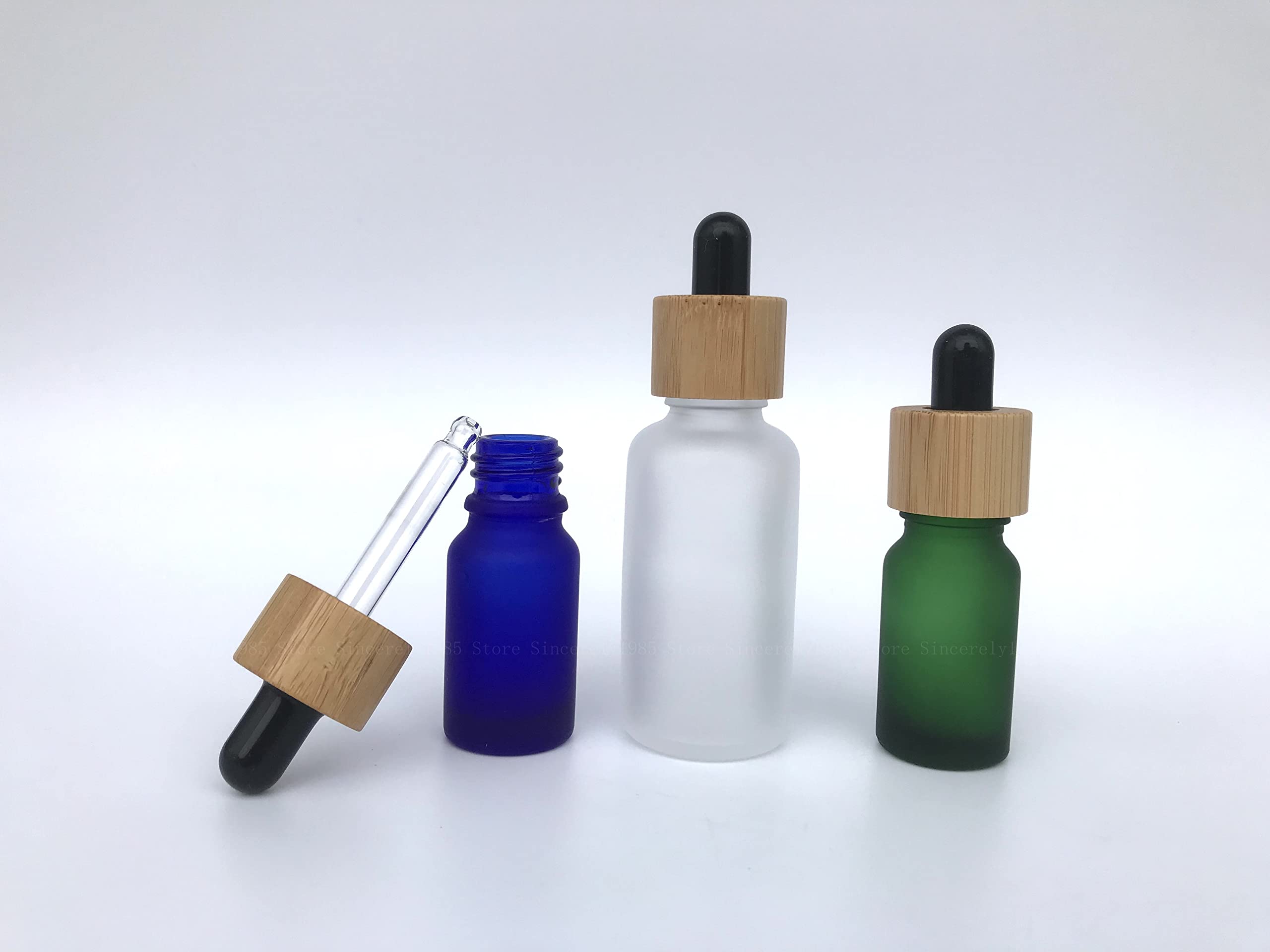10 Stück 5/10/15/20/30/50/100 ml gefrostete Tropfflasche mit Deckelkappe Pipetten-Tropfflaschen nachfüllbar, dickes, mattes Glas, China, 20 ml, gefrostet, klar, 10 Flaschen