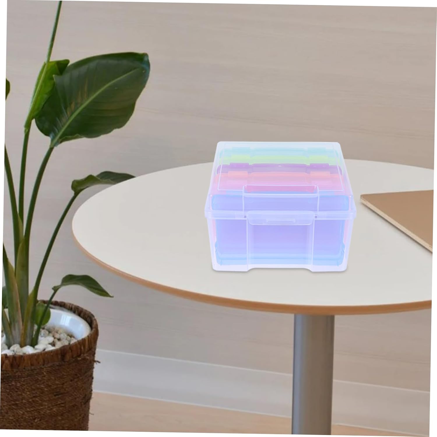 Photo Storage Box Closet Storage Bin Photo Organizer Multifunctional Case Edges for Easy Cleaning