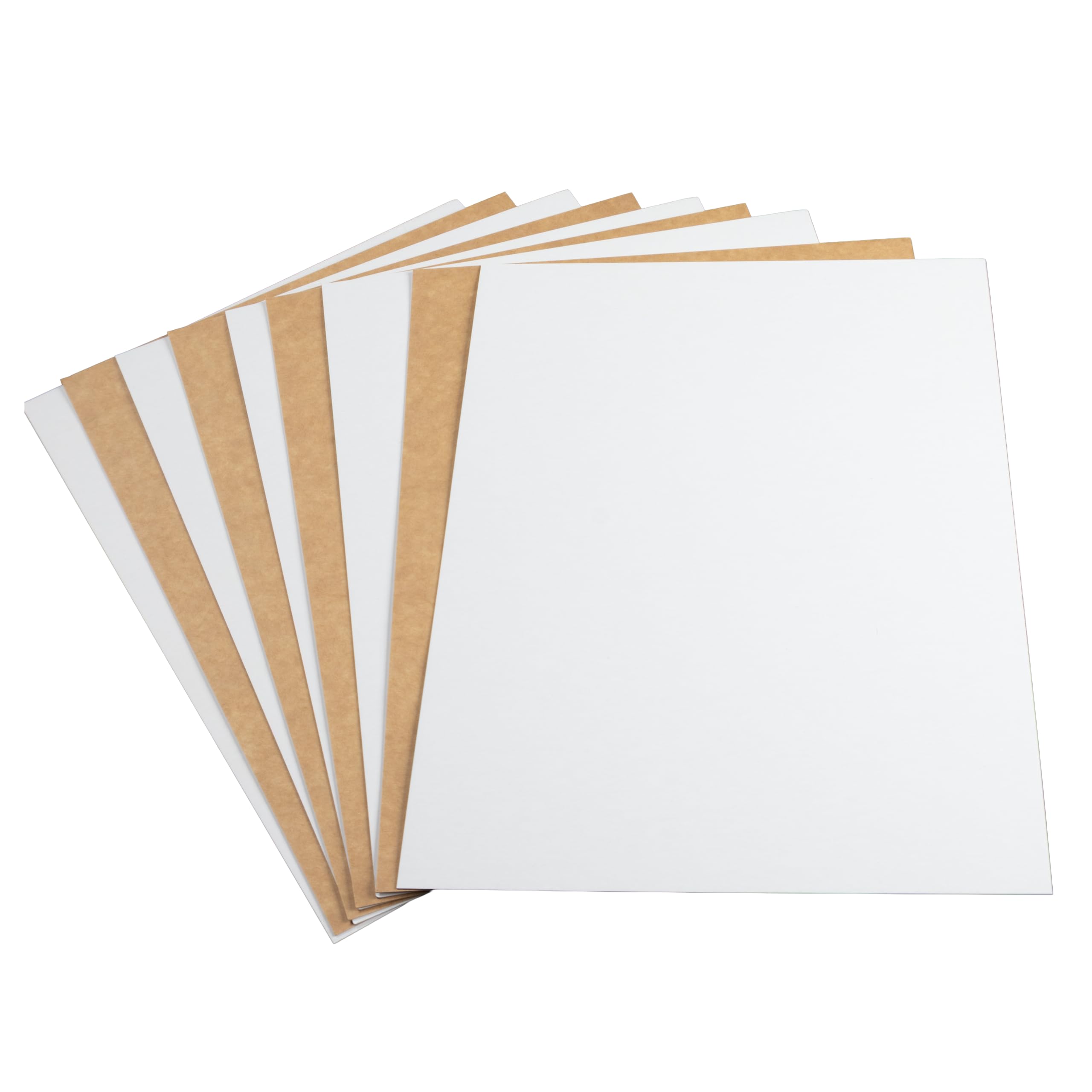 JamJar Print Food Safe Duplex Card A4, 300gsm, 24 Sheets, White Front Kraft Reverse