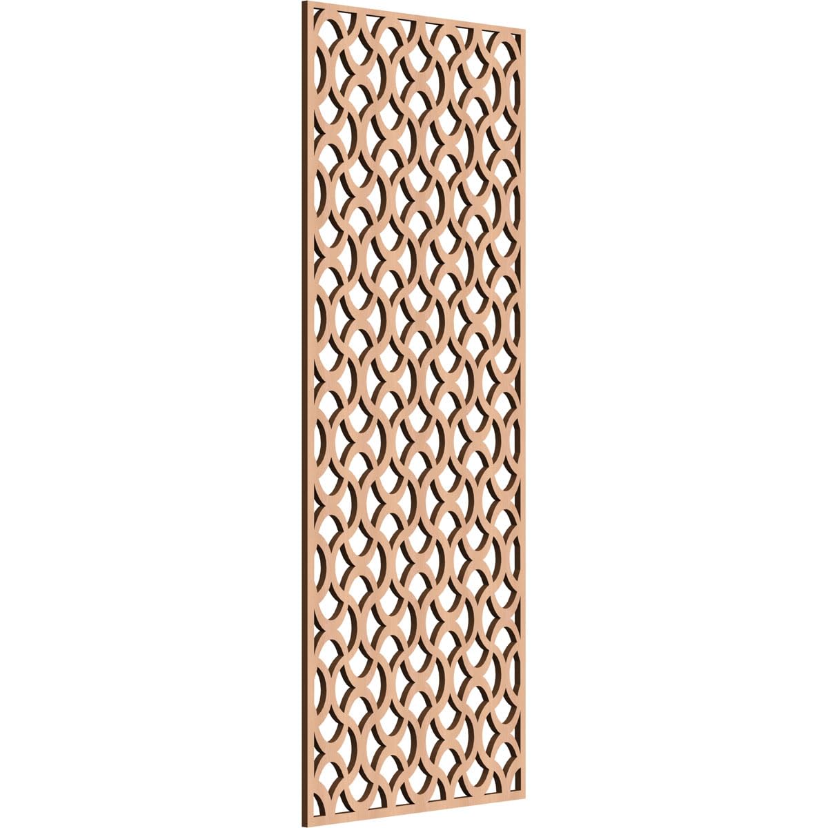 Resort Decorative Pierced Fretwork Wood Wall Panels, 19 3/8"W x 49 3/8"H x 3/8"T, Alder