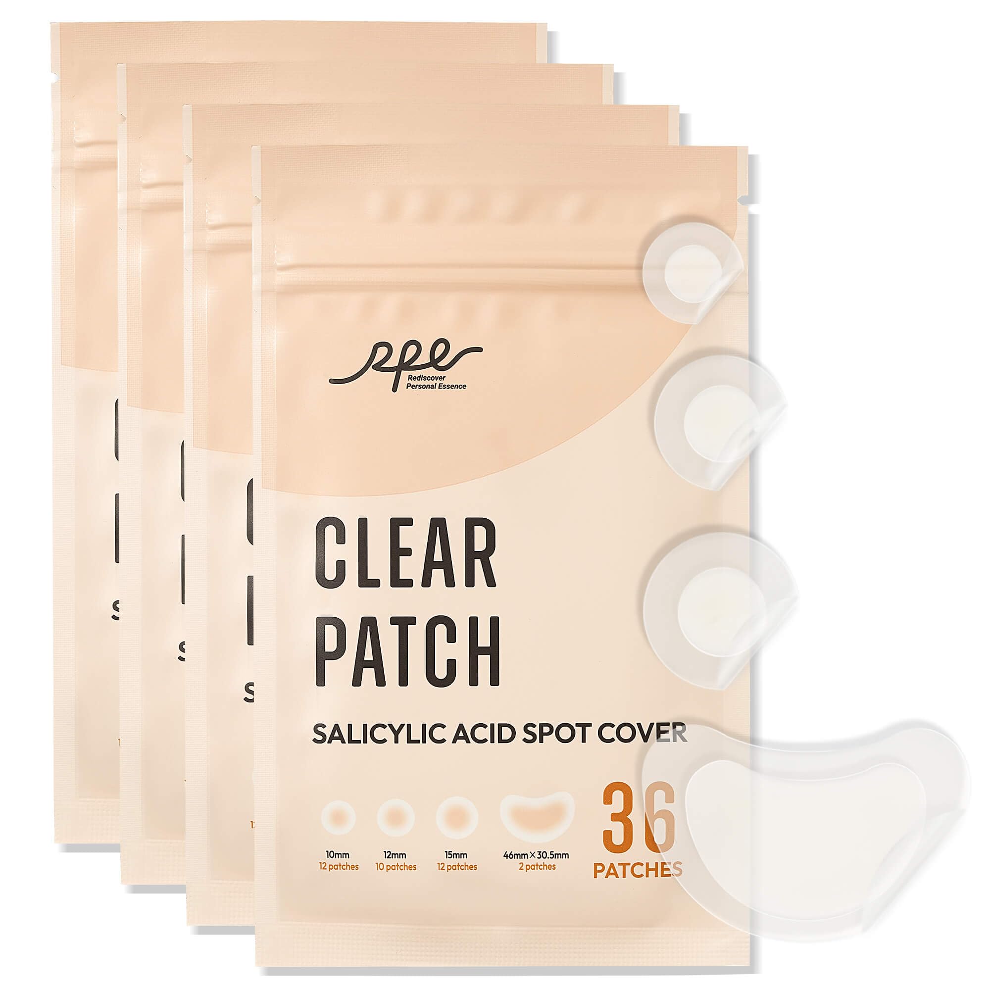 Invisible Pimple Patches 4 Sizes Miracle Patches for Pimples with Hydrocolloid Salicylic Acid Korean Acne Patches for Face