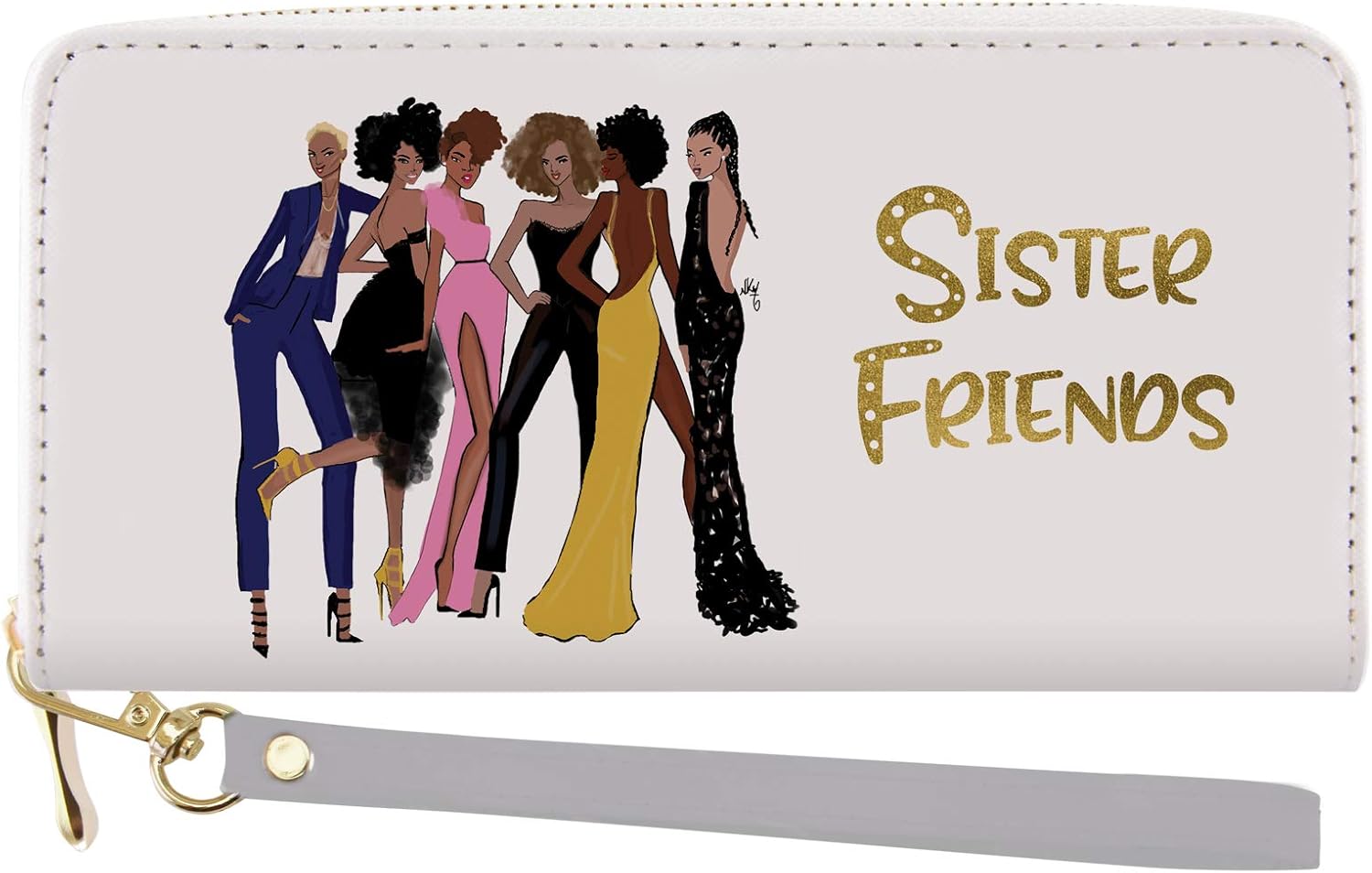 African American Expressions - Wallet with Strap, Phenomenal Women, 4 x 7.75 Inches, WL-15
