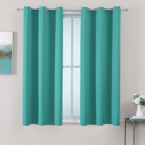 Miniatura 146 de ChrisDowa - Cortinas blackout con ojales para habitación y sala, juego de 2 paneles de cortinas con aislamiento térmico, gris oscuro, 42 x 63
