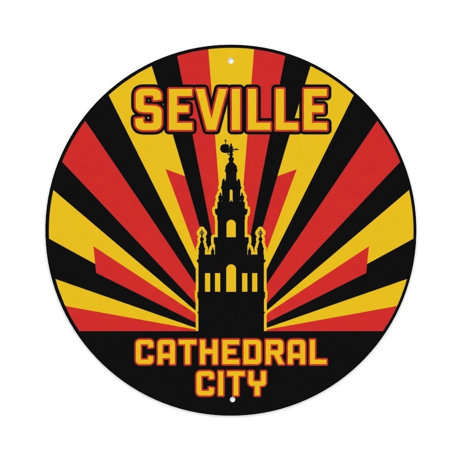 Vintage Travel Seville Spain Mode Metal Tin Sign