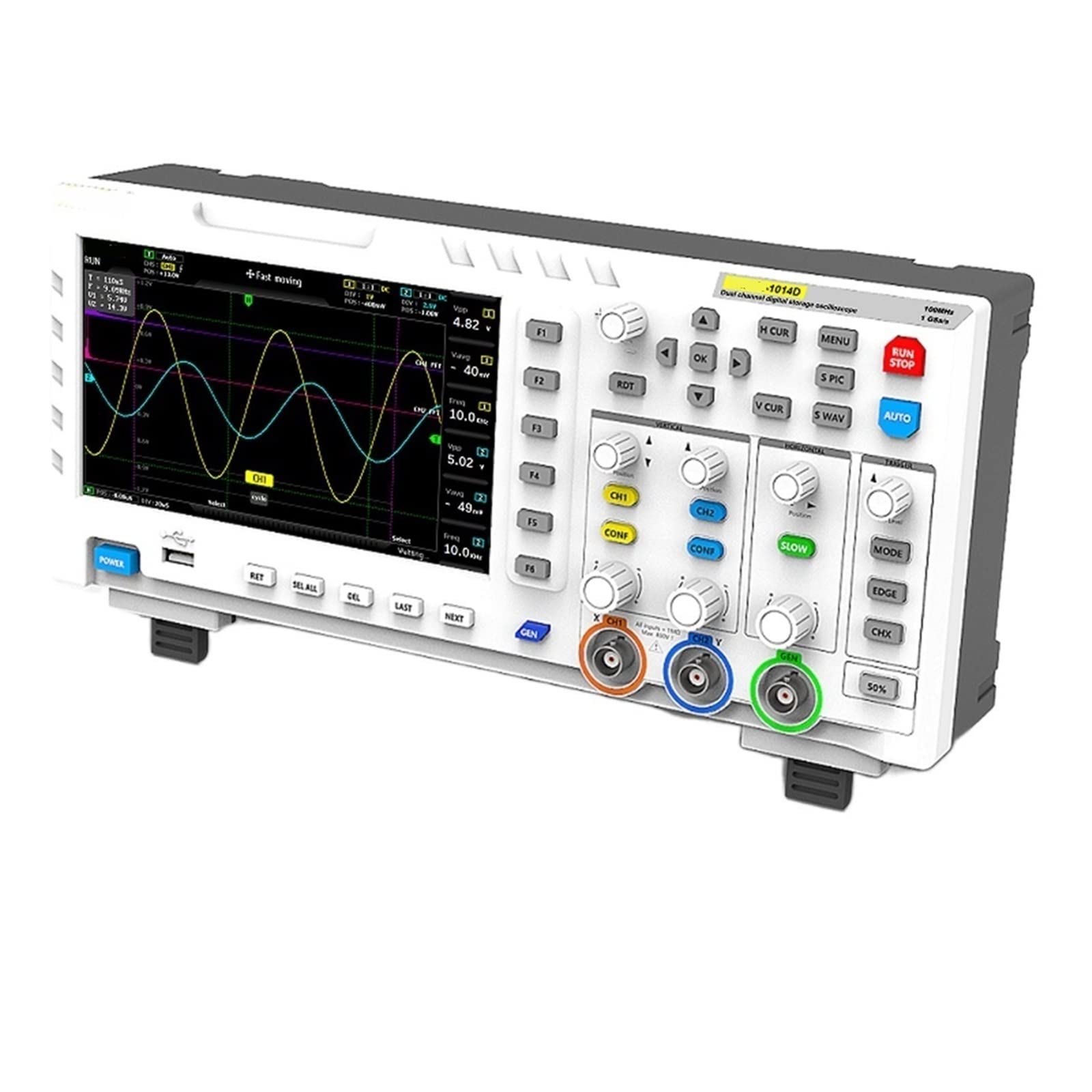 1014D Digital Oscilloscope 2 In 1 Dual Channel Input Signal Generator 100MHz* 2 Ana-log Bandwidth 1GSa/s Sampling Rate,DIY Tools