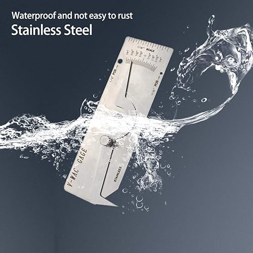 Miniatura 3 de WeldingStop V-WAC Medidor de corte de borde de mordida de soldadura para inspección de soldador Herramientas de inspección de medición de soldadura