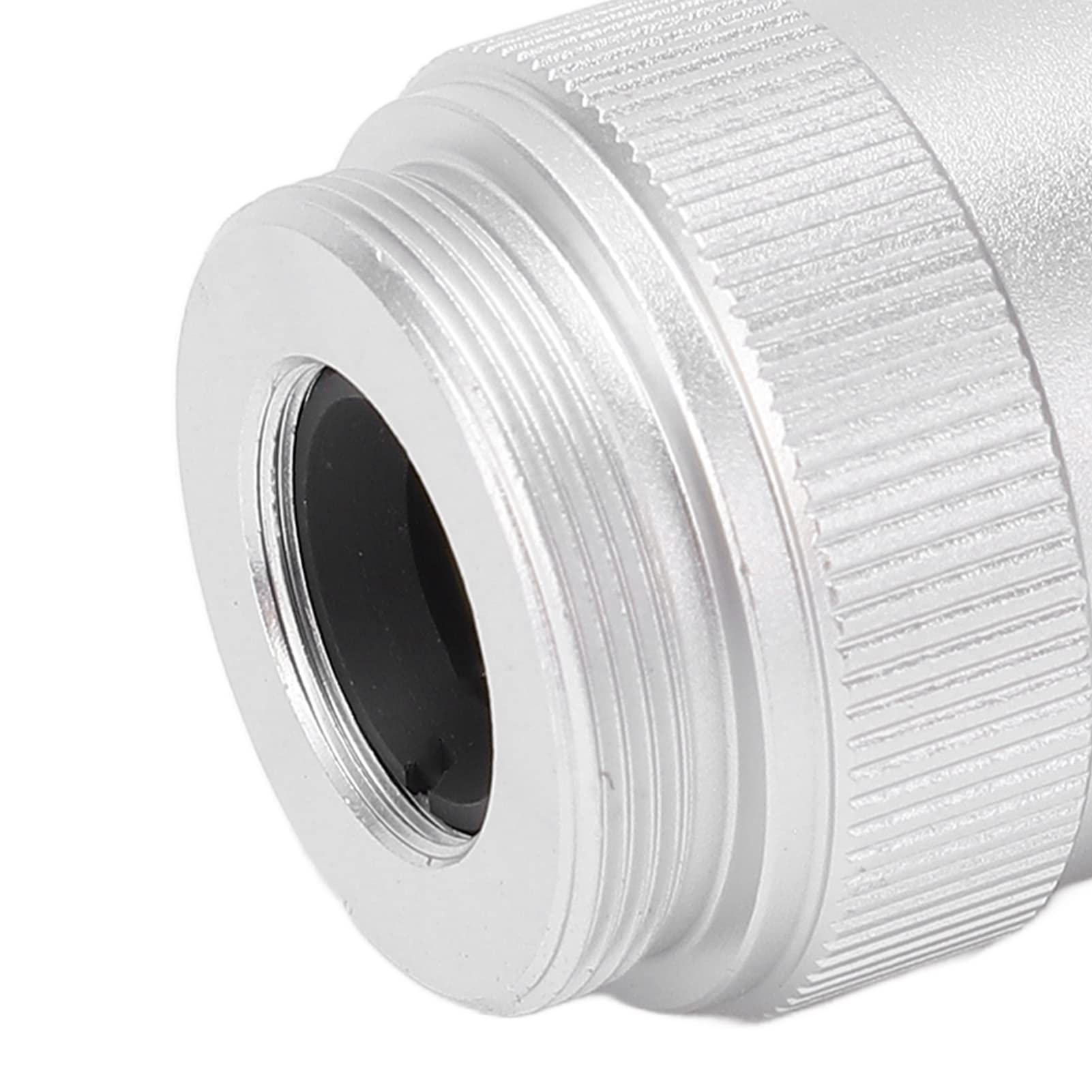 Lente de Objetivo de Microscopio, Objetivo de Baja Potencia Acromático Vidrio óptico Profesional 1X Metal para Microscopio Biológico