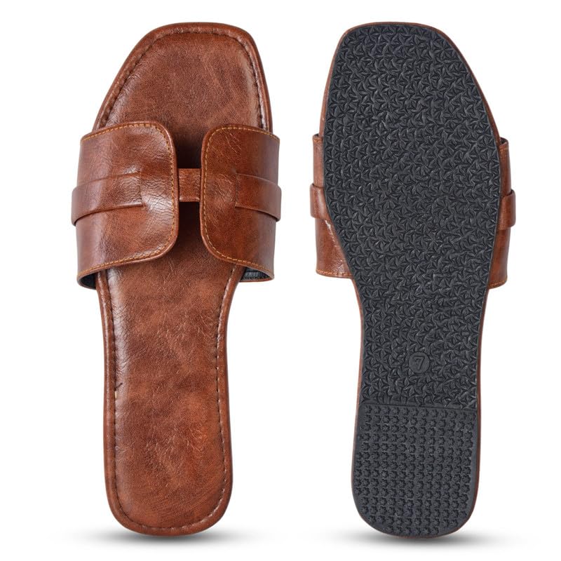 Image of 9ZER09 Trendy Slip On Sandals for Women | Comfortable Casual Sandals | Relaxed Daily Styling