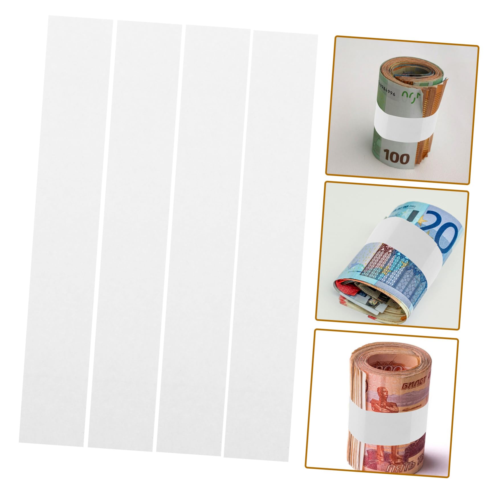 HOMSFOU 3 Set Fasce Per Banconote Carta Cinghie Multi Per Organizzazione Contanti Per Banche E Supermercati 300 Pezzi*3