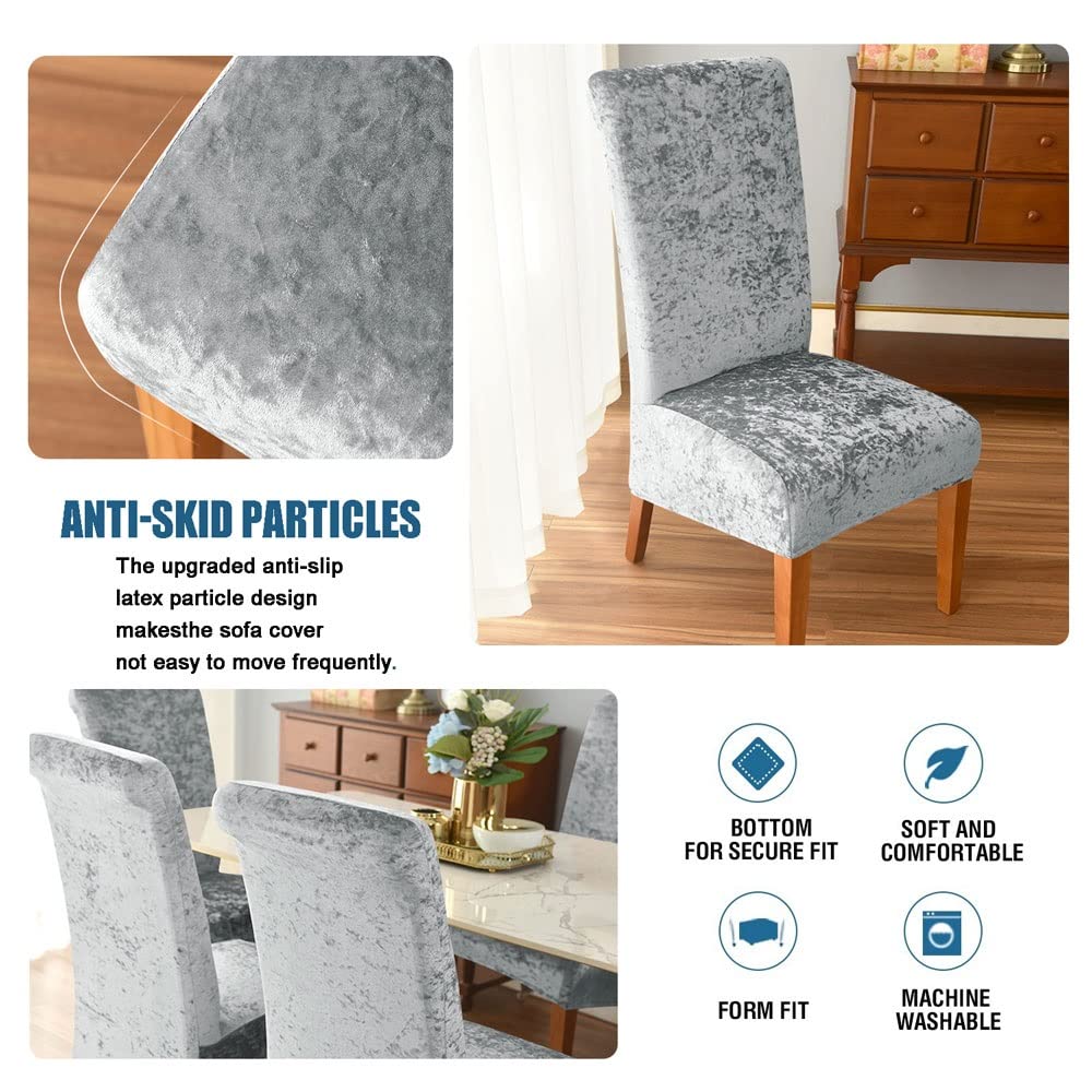 JMYDecor Coprisedie con Schienale,6 Pezzi Coprisedia Elastico per Coprisedie Sala da Pranzo