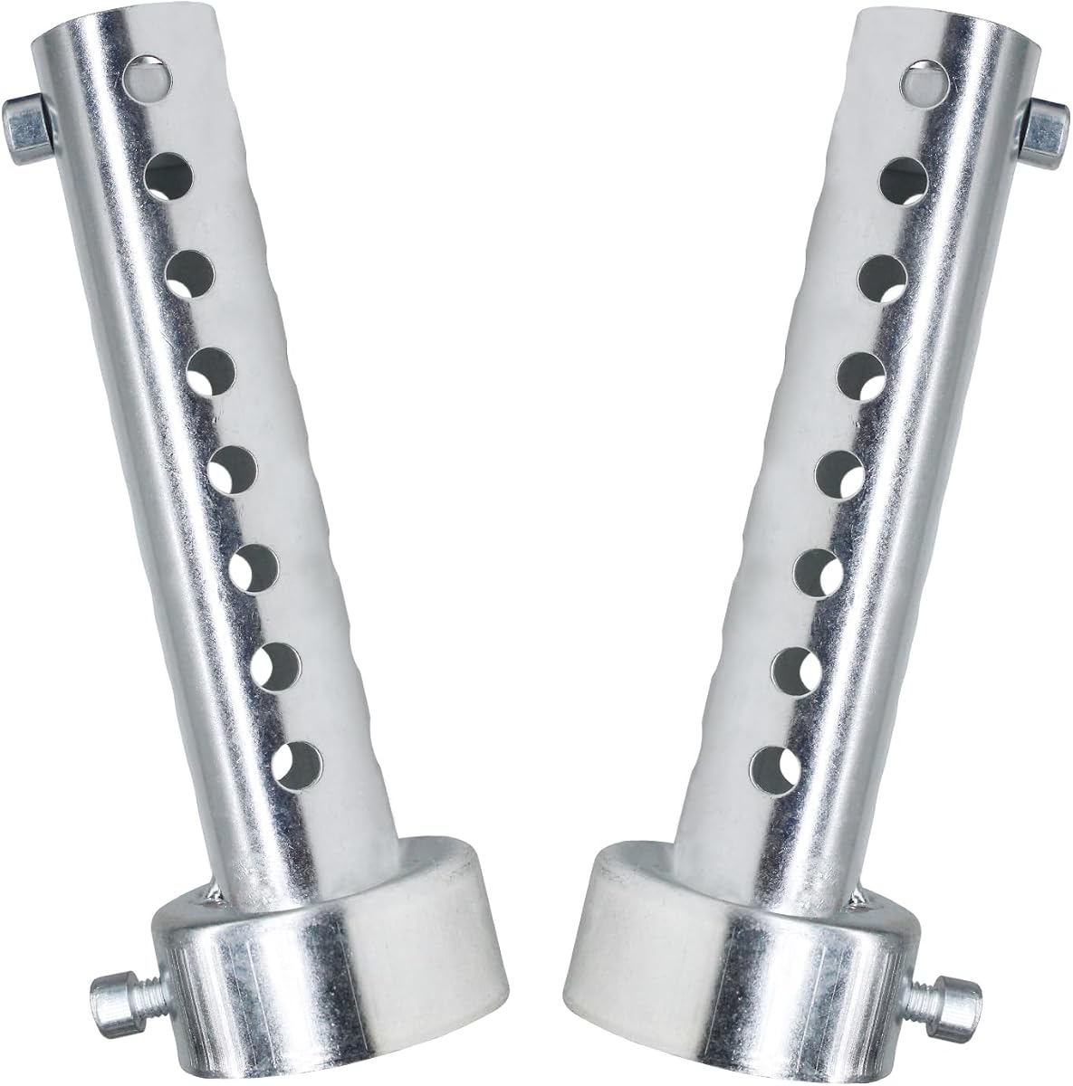 2 Pcs Motorcycle Exhaust Silencer Motorbike Muffler Insert Baffle Silencer Universal (silver-42mm,2Pcs)