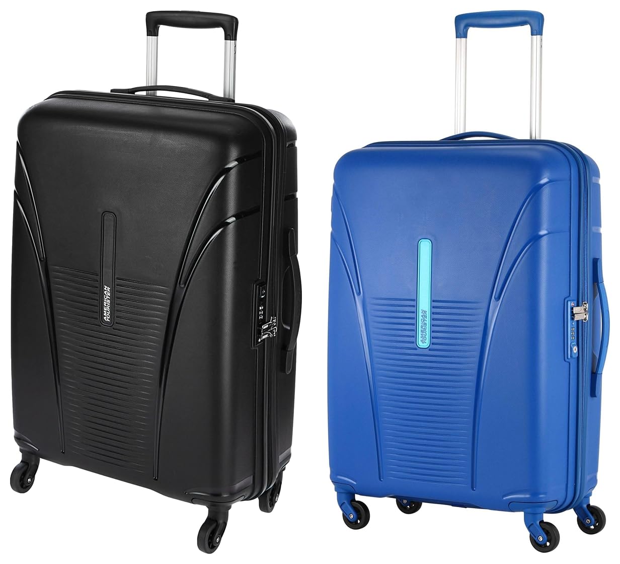 American Tourister Polypropylene (PP) Ivy 68 Cm Medium Hard 4 Spinner Wheels Luggage/Trolley Bag Ivy 68 Cm Medium Blue Hard Luggage/Trolley Bag