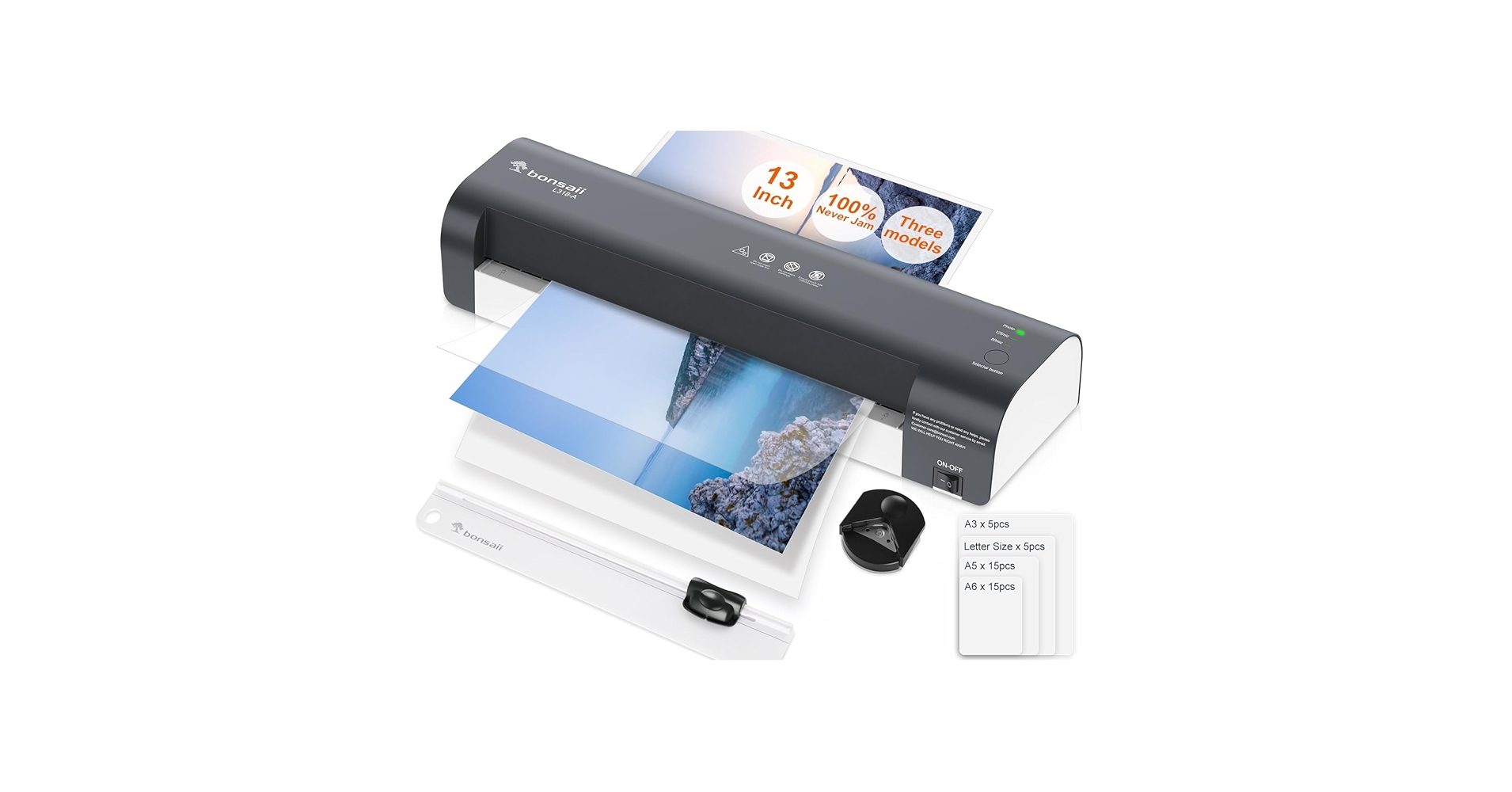 Amazon.com : Bonsaii Laminator, 13 Inch 7-in-1 Thermal