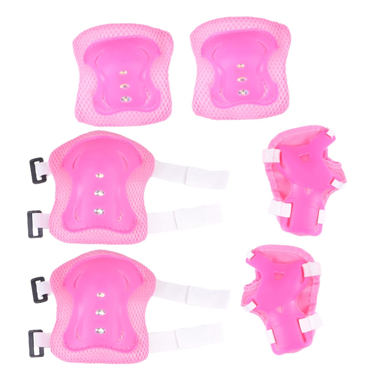 VANZACK 1 Knee and Elbow Pads Protector Wrist Guards Skate Pads Skating Skates Protective Knee Pads Gear Knees Youth Skateboarding Outfit Riding Shin Pink