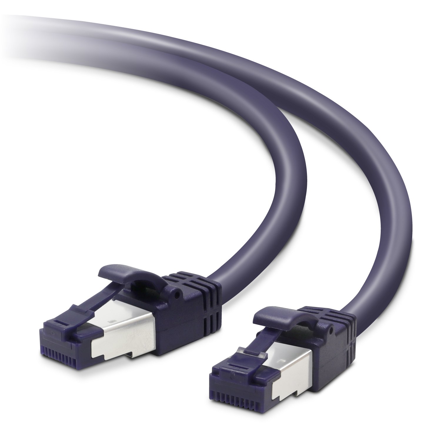 Elecom LD-OCTT/BM10 CAT8 LAN Cable, 3.3 ft (1 m), Unbreakable Claws, Metallic Blue