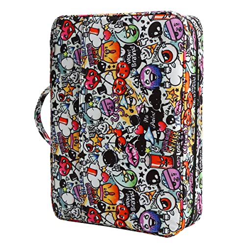 Image of Lbxgap Portable Colored Pencil Case Holds 480 Slots Pencils or 320 to 328 Gel Pens Large Capacity Pencil Organizer with Handle Strap Handy for Colored Pencils & Gel Pen