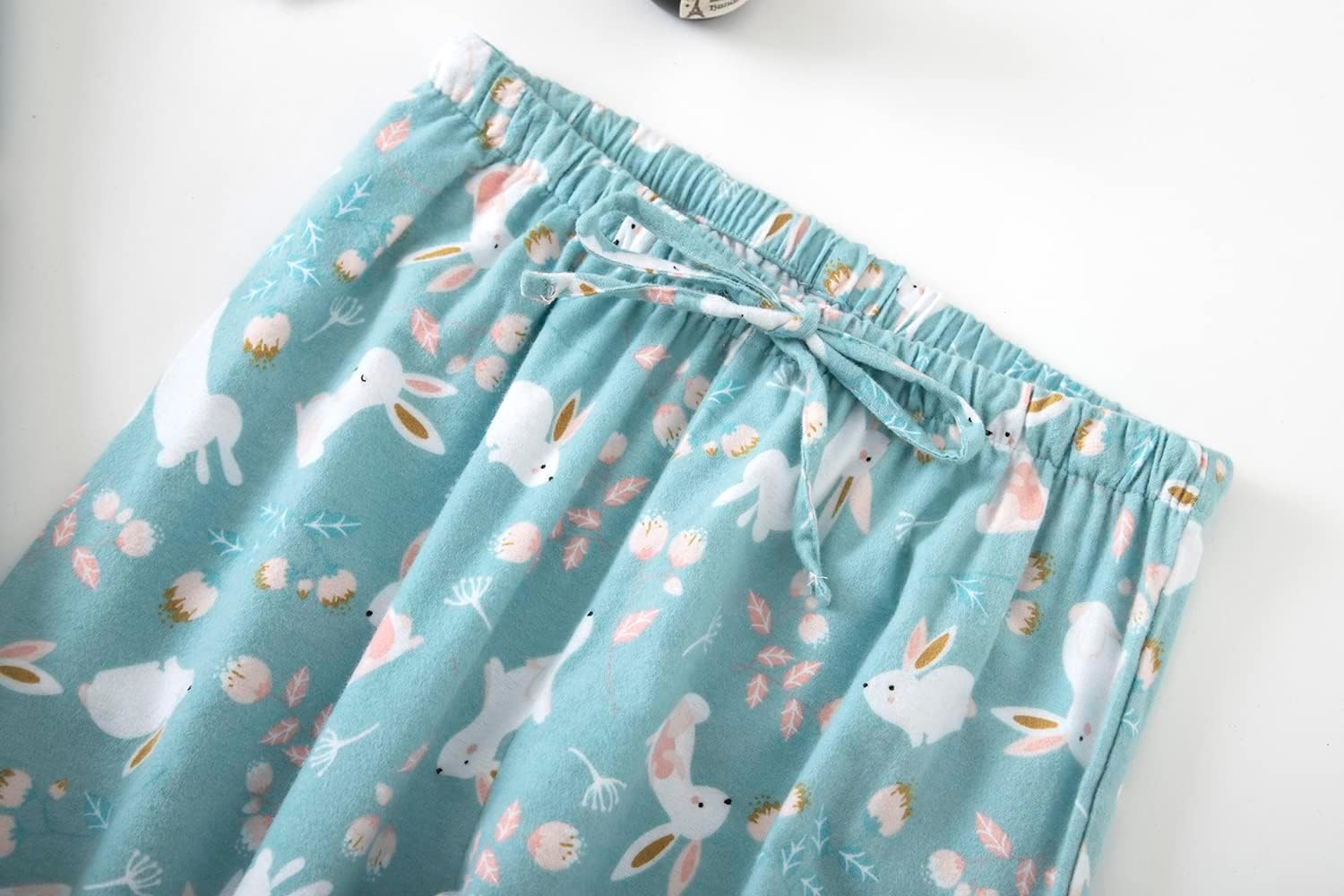 CHUNG Women Flannel Pajamas Set Brushed Cotton Button Tops Pants S-XL Sleepwear Loungewear Cozy Warm Winter - Image 5