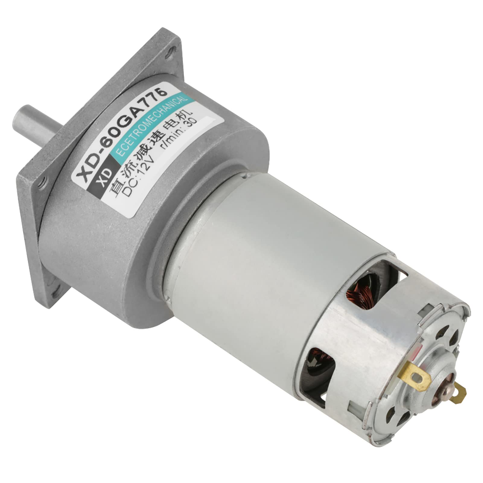Hyuduo Mini-DC-Getriebemotor, 24 V, 35 W, Metall, Geschwindigkeitsverstellbar, Großer Drehmomentmotor für Automatisierungsgeräte, Industrielle -Projekte (#14)