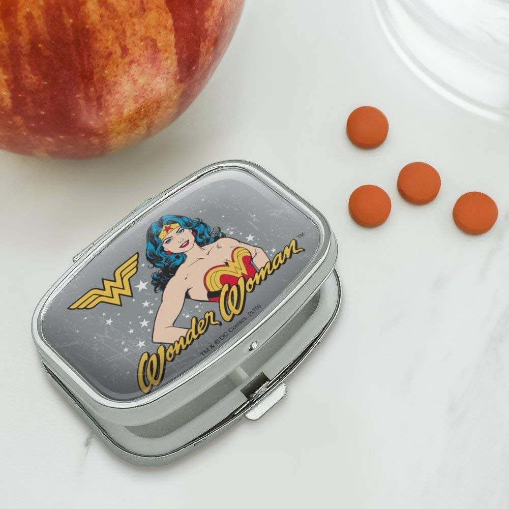 Amazon.com: Wonder Woman Vintage Icon Rectangle Pill Case Trinket Gift Box  : Health & Household