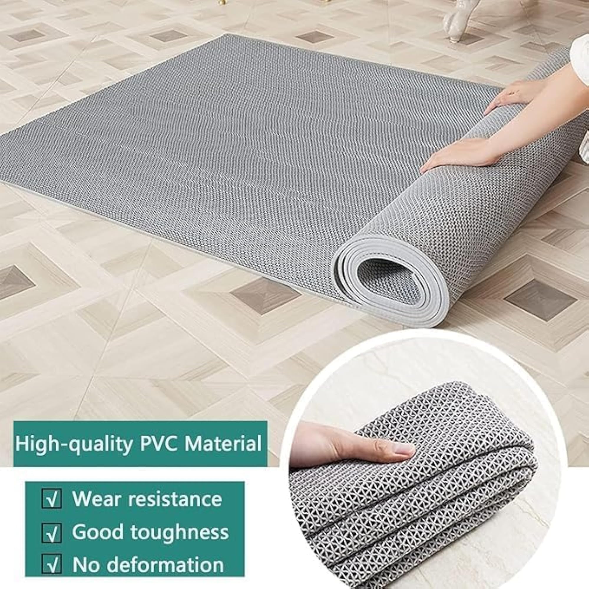 Multipurpose Anti Skid Bathroom Mat, 2x20ft
