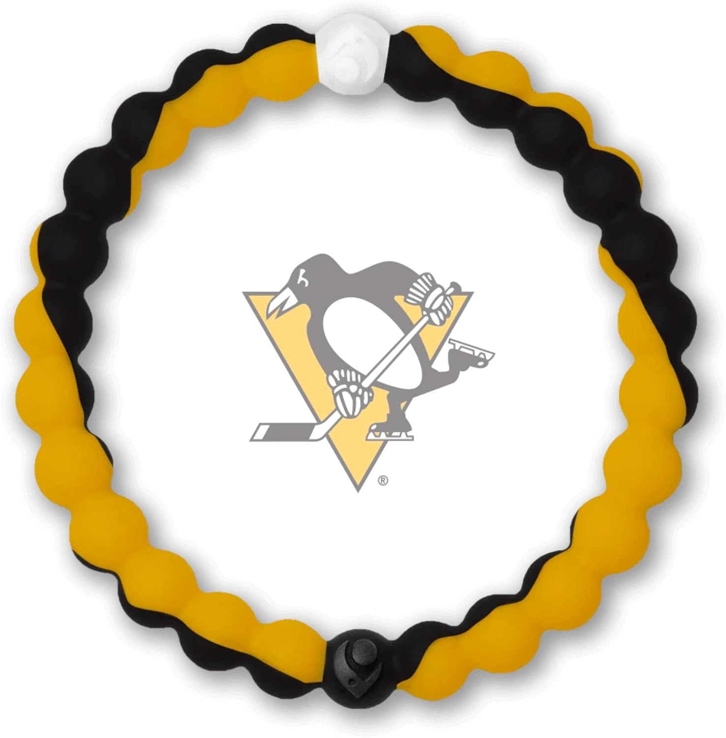 Lokai NHL Pittsburgh Penguins Hockey, Silicone Bead