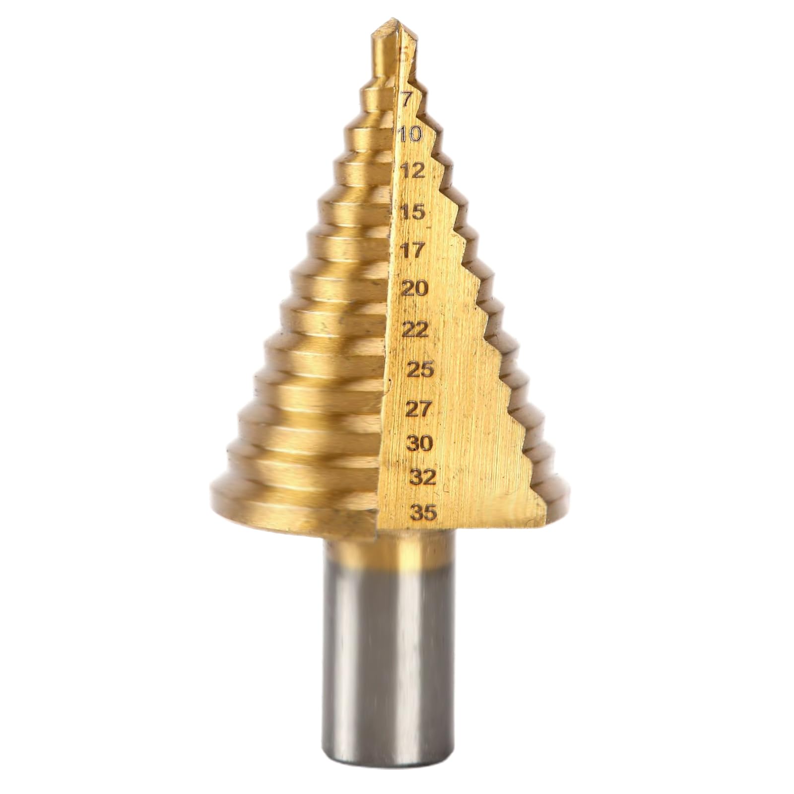 Broca Escalonada, 5-35 mm Broca Escalonada para Metal, 13 Niveles Broca Conica, Brocas para Metal, para Taladrar con Destornillador en Acero, Madera Latón, Aluminio, PVC
