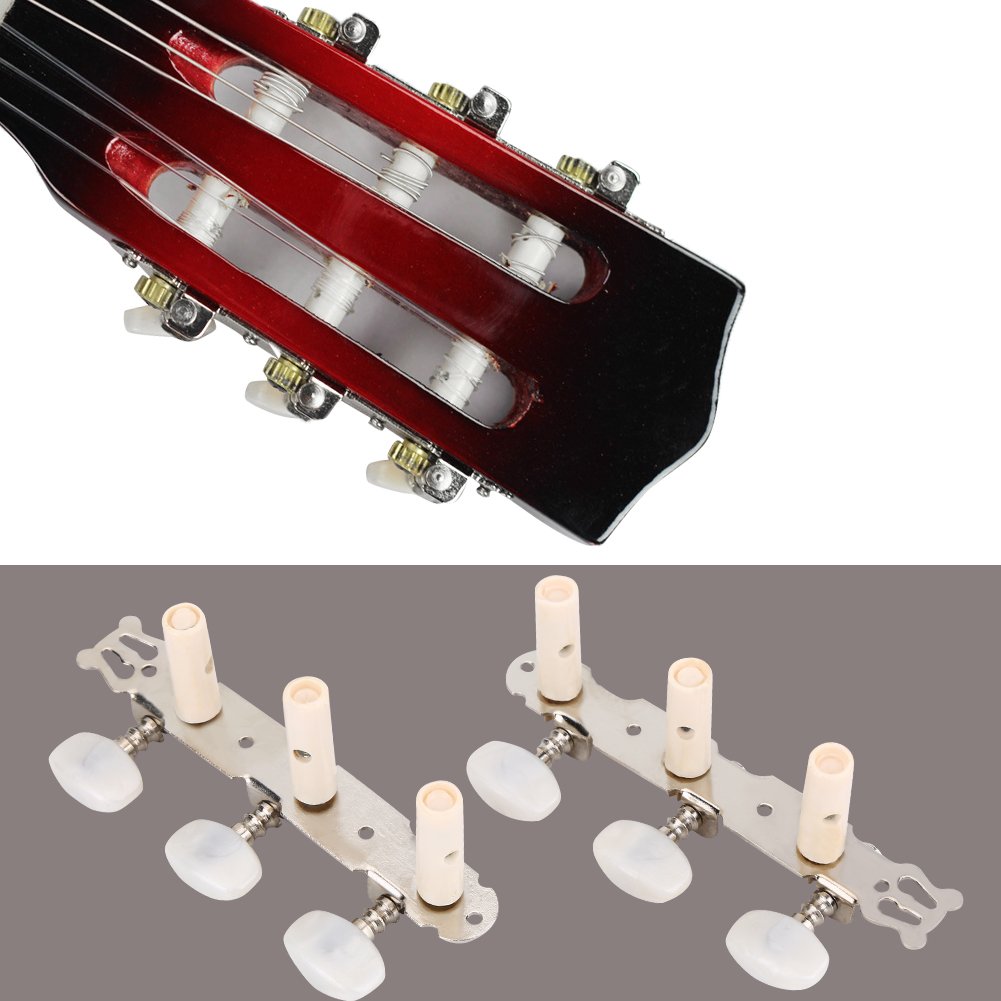 3R 3L Gitarre Stimmwirbel Mechaniken Akustikgitarre Mechaniken Saitenschlüssel Metall Stimmgeräte Guitar Tuning Pegs Machine Heads für Akustikgitarre Klassische Gitarre
