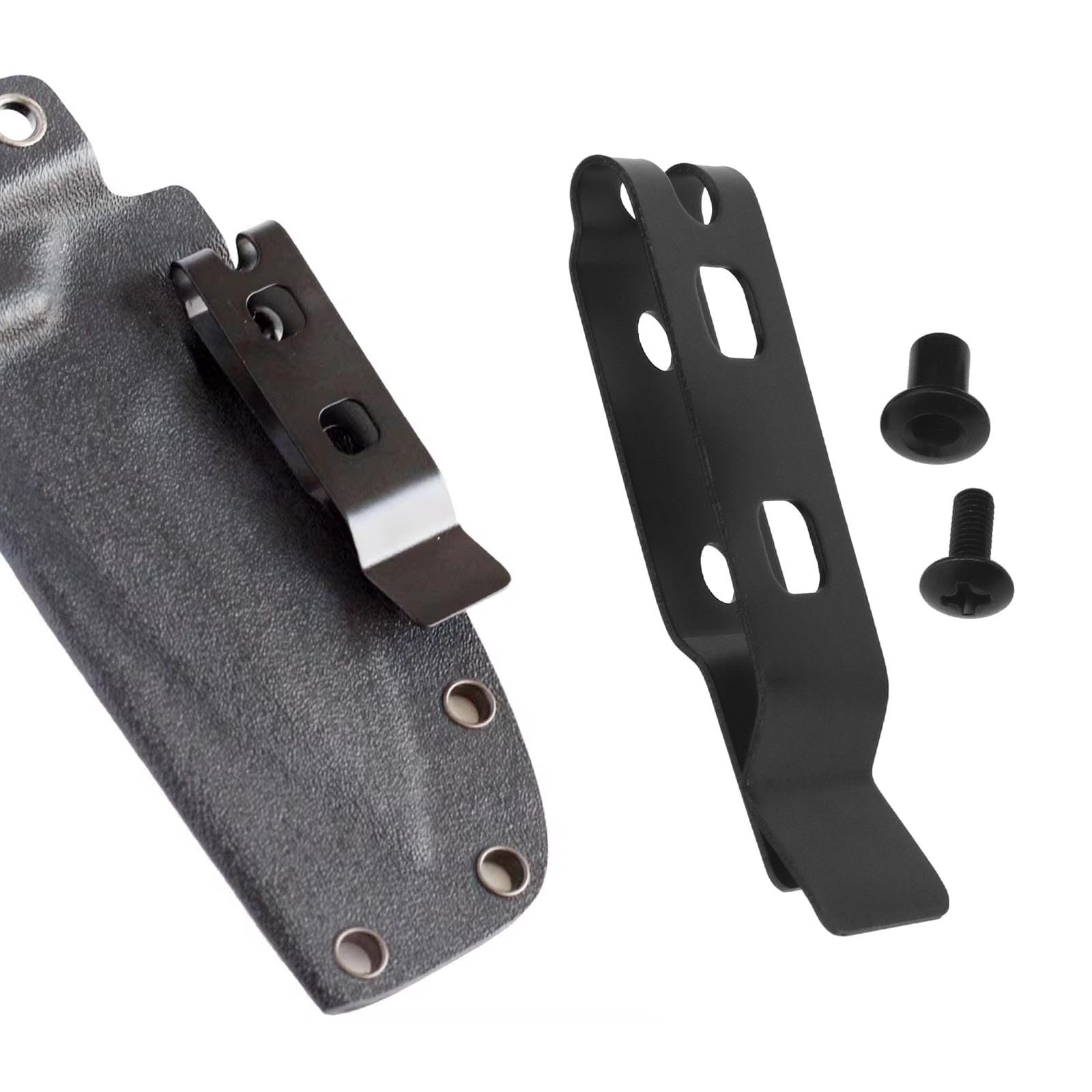 LT Easiyl 2 Set of Stainless Steel Belt Clip with Screws Back Clip K Sheath Waist Clip Waist Back Belt Clip Clip Accessories, Black - Image 3