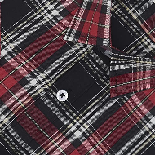 Image of GHPC 100% Cotton Checkered Half Sleeves Regular Fit Formal Shirt for Men