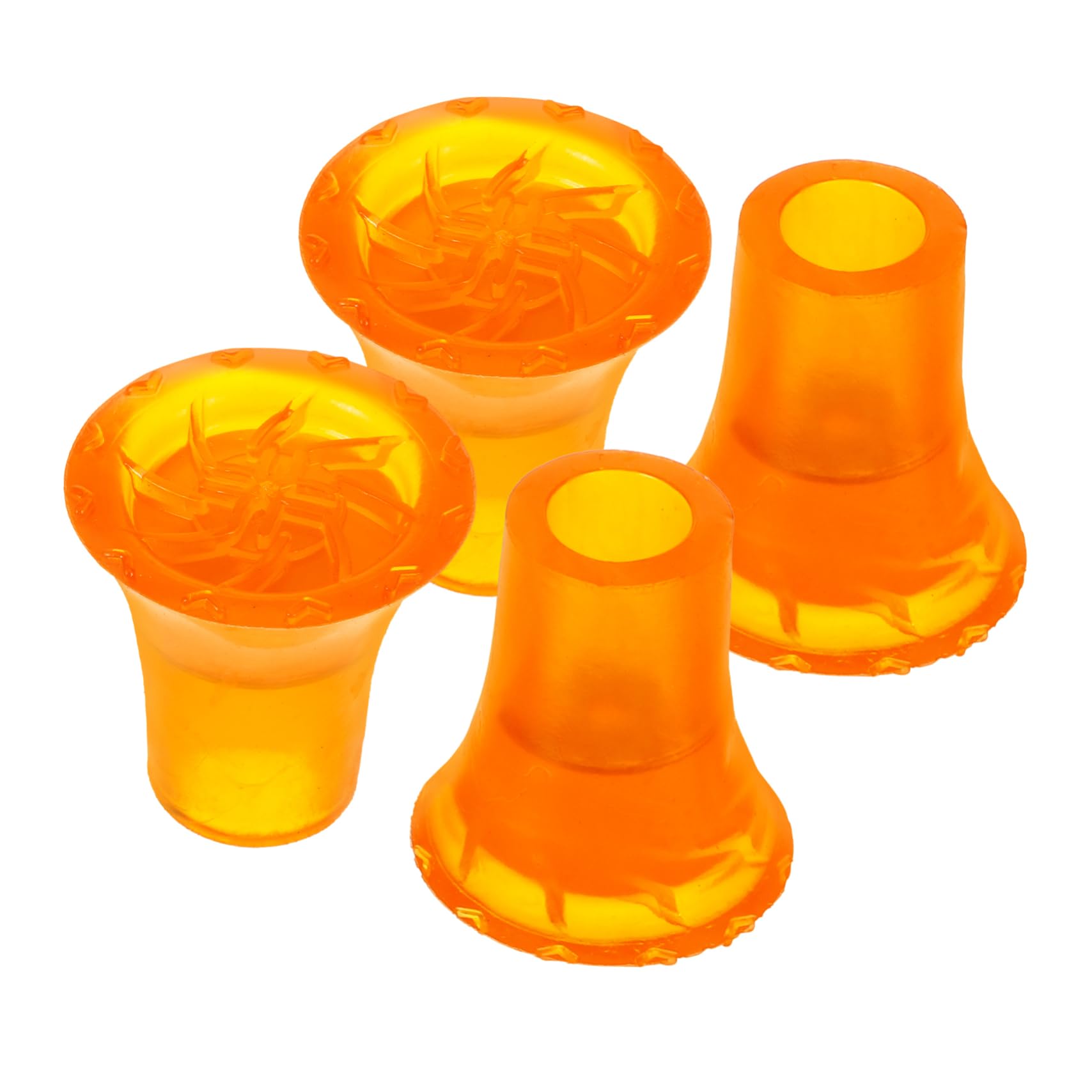 TOVINANNA 4pcs Crutch Pads Walking Stick Foot Pads Cane Tips Pads for Crutches Walking Pole Parts Crutch Feet Sleeves Trekking Pole Foot Cover Non-Skid Hiking Poles Protectors PVC Orange