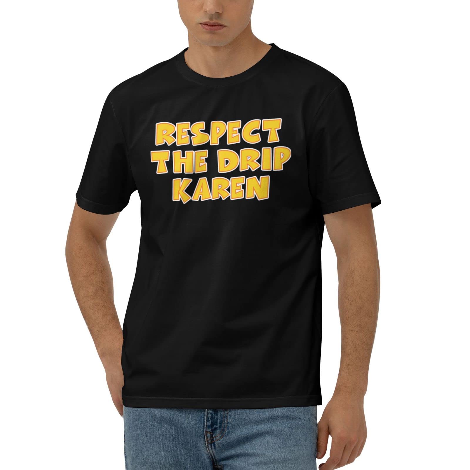 T-shirt drôle Respect The Drip Karen homme en coton respirant imprimé 2XL