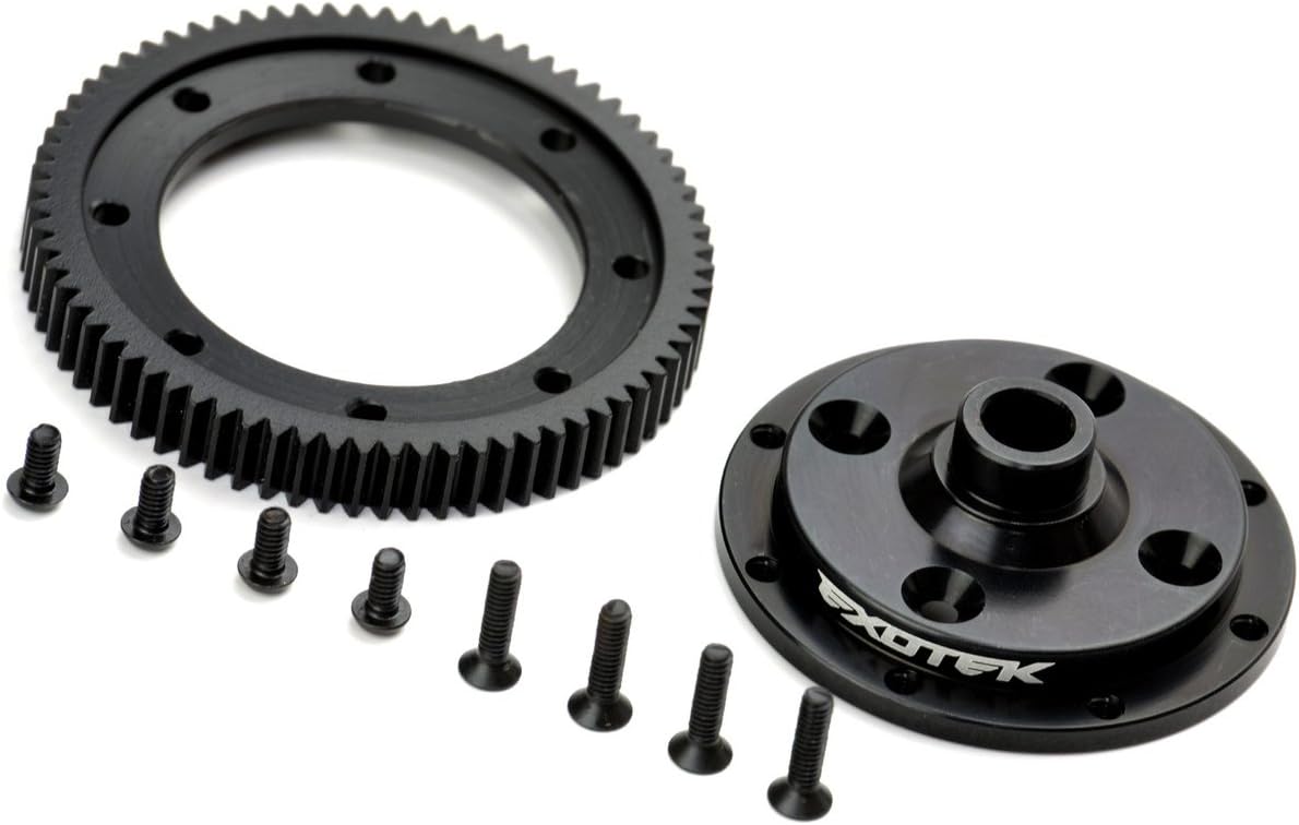Exotek RC Exotek 1497 D413 Machined 72 Spur Gear & Mounting Plate