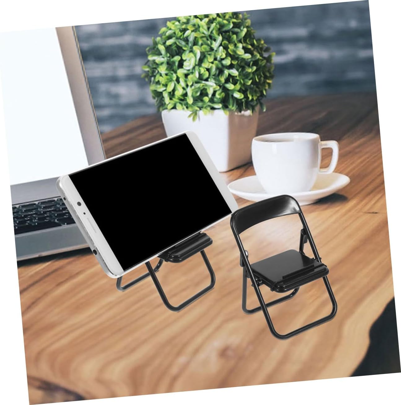 BESPORTBLE 96pcs Miniature Folding Chair Model for Doll House Multi-Functional Small Chair Cellphone Holder Decorative Accessory for Dollhouse Furniture and Room Layouts