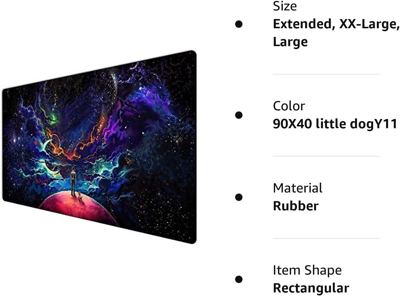 Extended Gaming Mouse Pad Custom Design Computer Gaming Mouse Mat with Smooth Surface XXL Large Size Desk Pad with Non-Slip Rubber Base Ideal for Keyboard, PC and Laptop (90X40 Little dogY11)