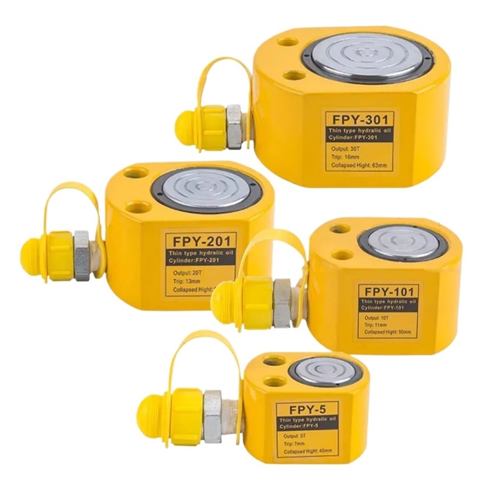 Cric hydraulique fendu 30T cylindre robuste pour levage vertical